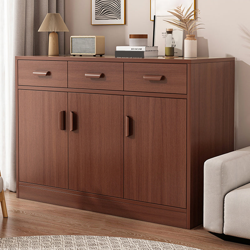 Modern Rectangle Accent Cabinet Bar Pulls Accent Cabinet with Drawer