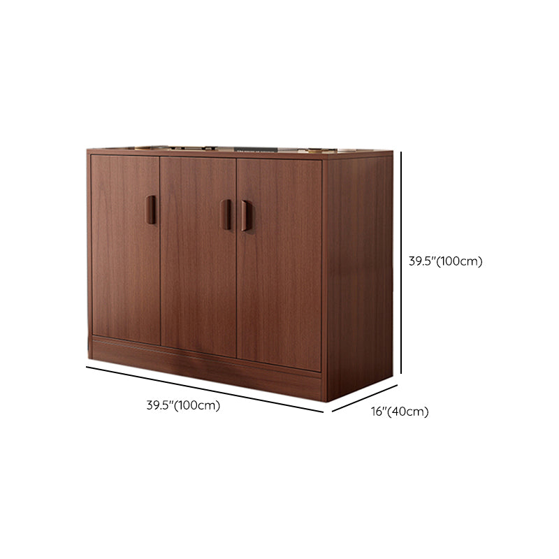 Modern Rectangle Accent Cabinet Bar Pulls Accent Cabinet with Drawer