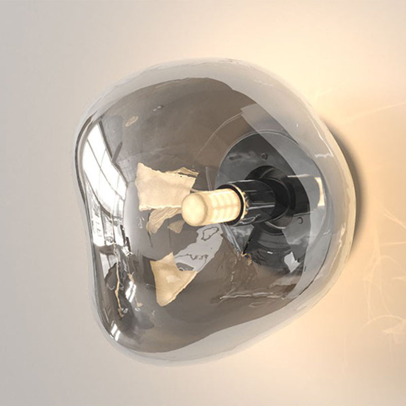 Nordic Style Wall Light Geometry Shape Wall Lamp with Glass Shade for Living Room