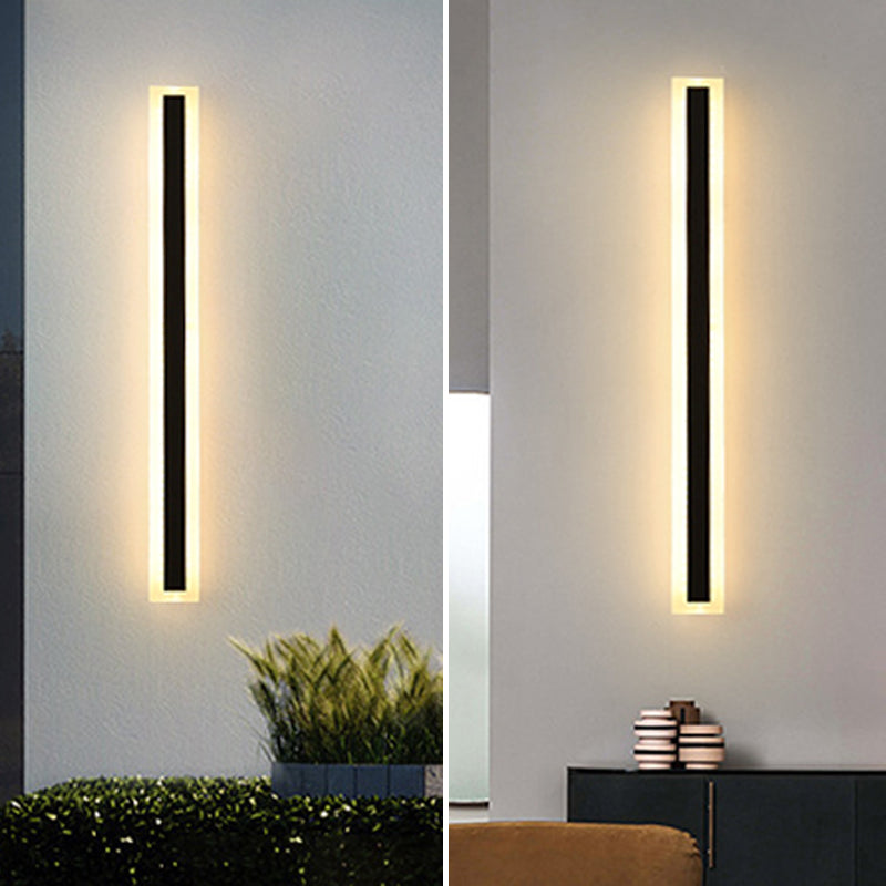 Metal Linear Wall Mount Lamp Simple 1 Light Wall Mounted Light Fixture