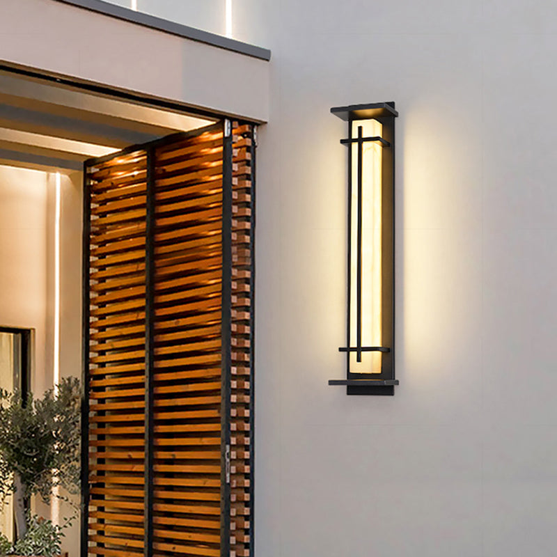 Geometric Wall Light Fixture Modern 1 Light Wall Sconce in Black