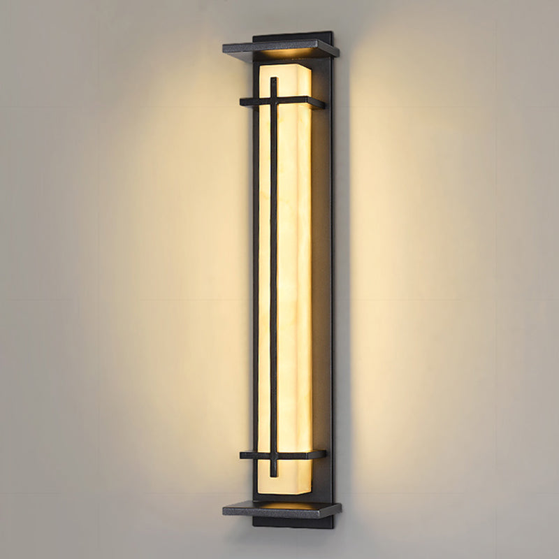 Geometric Wall Light Fixture Modern 1 Light Wall Sconce in Black