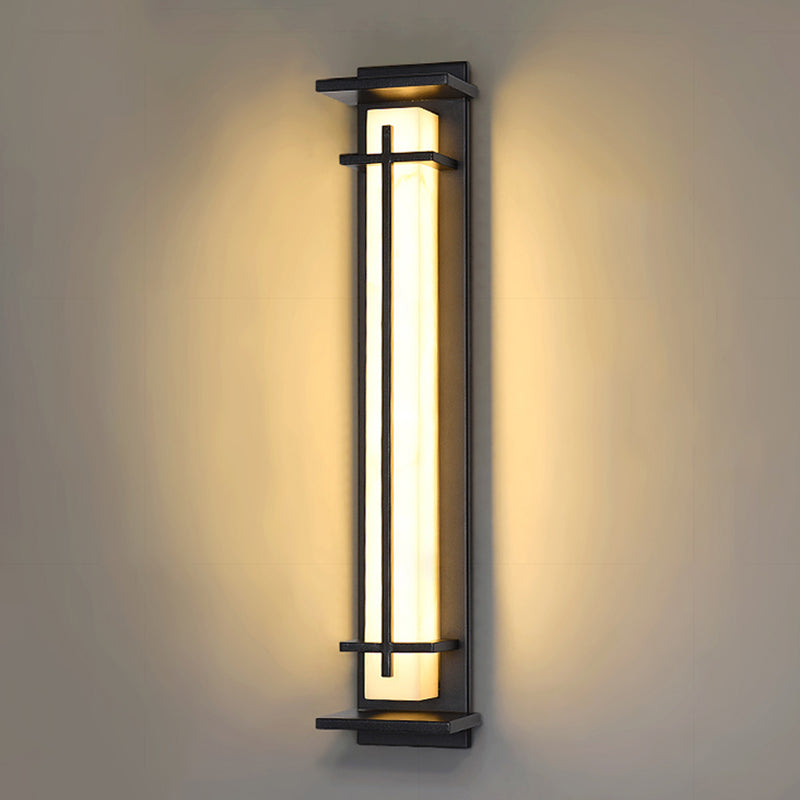 Geometric Wall Light Fixture Modern 1 Light Wall Sconce in Black