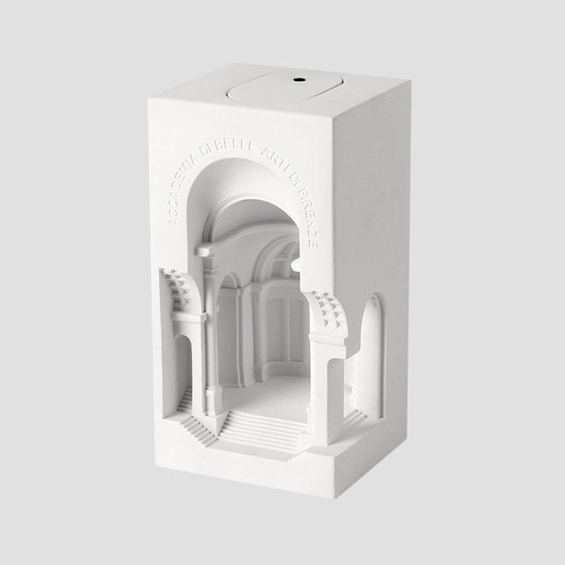 Geometric Wall Light Fixture Modern Stone 1 Light Wall Sconce in White