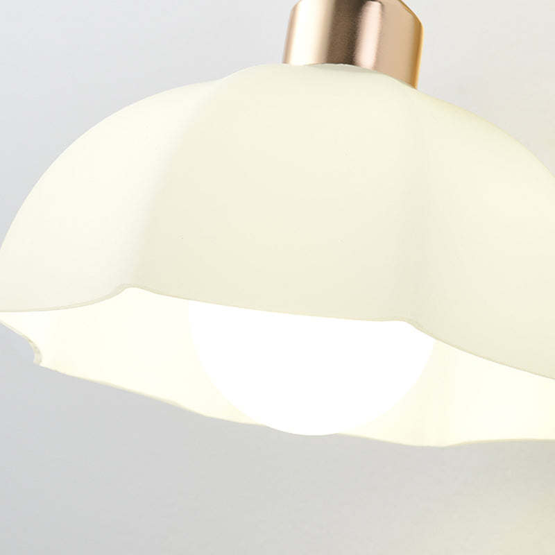 Dome Wall Lighting Simplicity 1 Light Rustic Wall Sconces in White