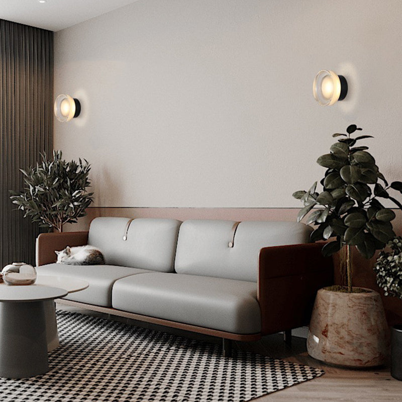 Geometric Wall Lighting Simplicity Acrylic 1 Light Wall Sconces in Clear