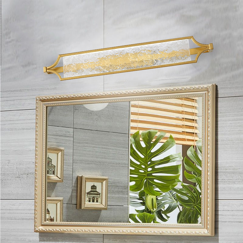 Modern Gold Mirror Lamp Acrylic Vanity Wall Light Fixture for Bathroom