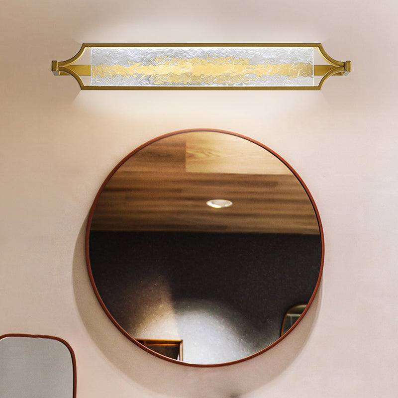 Modern Gold Mirror Lamp Acrylic Vanity Wall Light Fixture for Bathroom