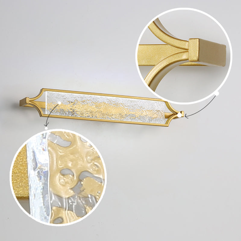 Modern Gold Mirror Lamp Acrylic Vanity Wall Light Fixture for Bathroom