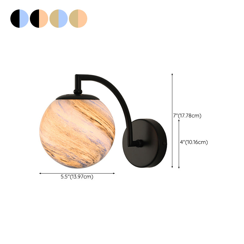 Single Golden/Black Vanity Light Modern Glass Shaded Bath Bar