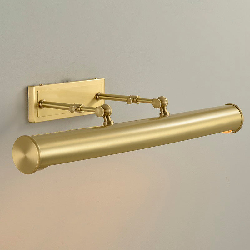 Solid Brass Modern Bath Bar 2 - Light Cylinder Bathroom Vanity Lighting in Black / Gold