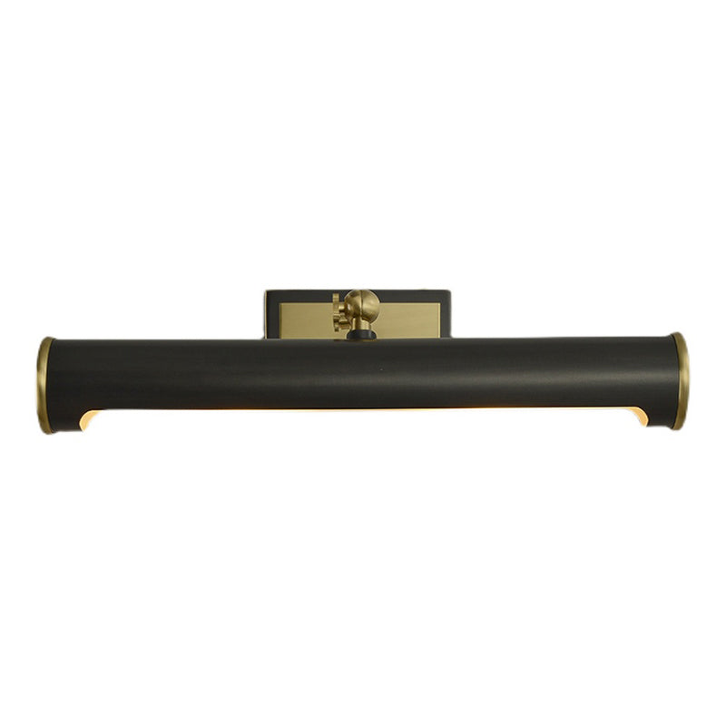 Solid Brass Modern Bath Bar 2 - Light Cylinder Bathroom Vanity Lighting in Black / Gold