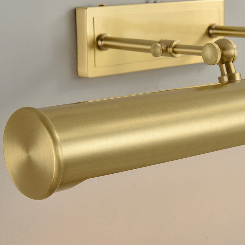 Solid Brass Modern Bath Bar 2 - Light Cylinder Bathroom Vanity Lighting in Black / Gold