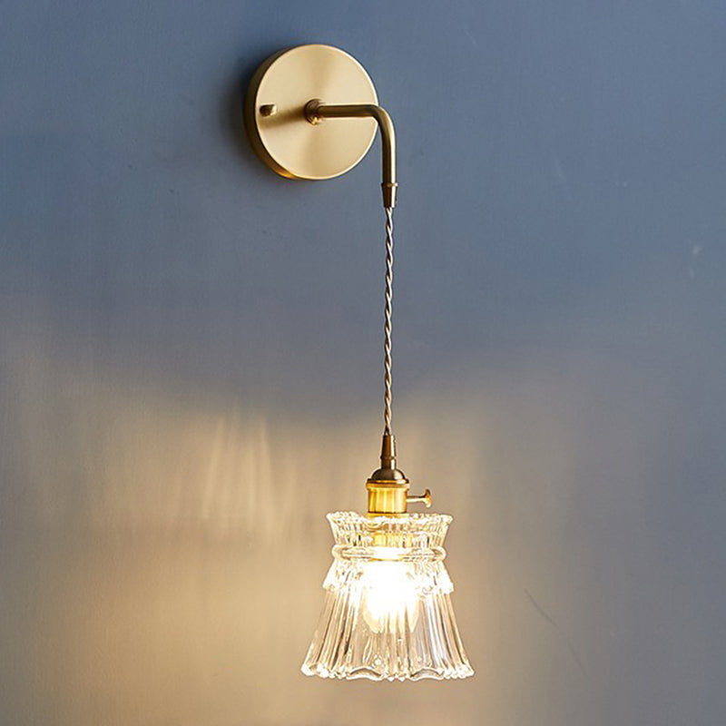 Contemporary Vanity Light Creative Glass Shade Wall Light Sconce for Washroom