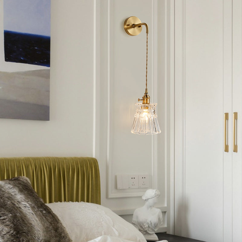 Contemporary Vanity Light Creative Glass Shade Wall Light Sconce for Washroom