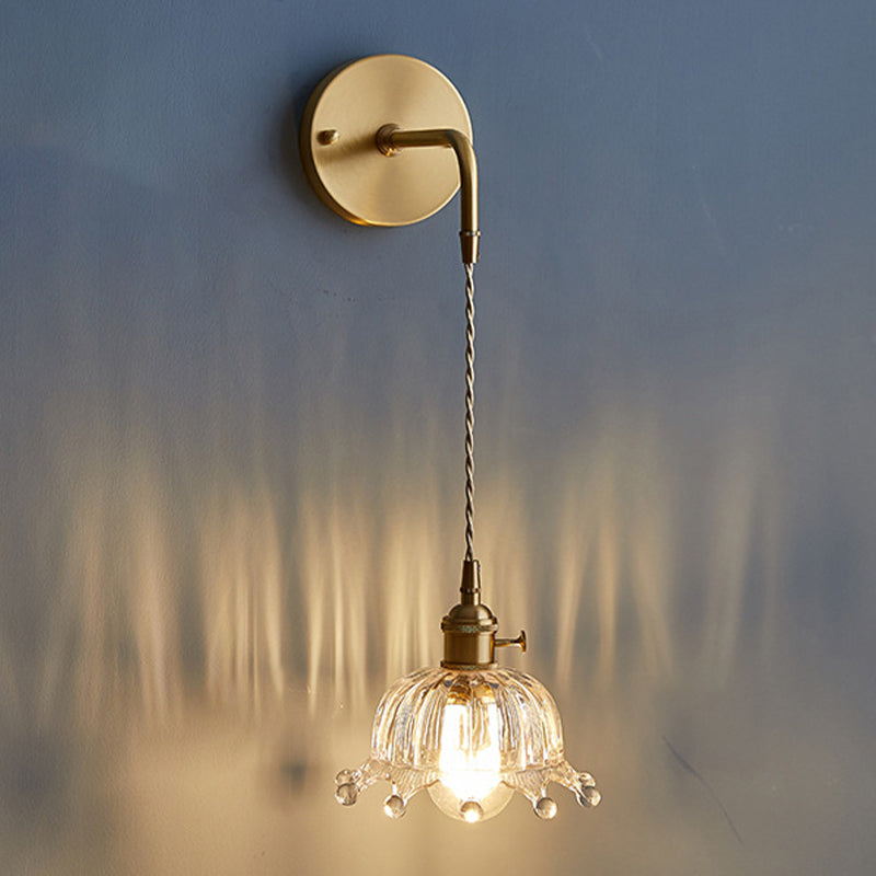 Contemporary Vanity Light Creative Glass Shade Wall Light Sconce for Washroom