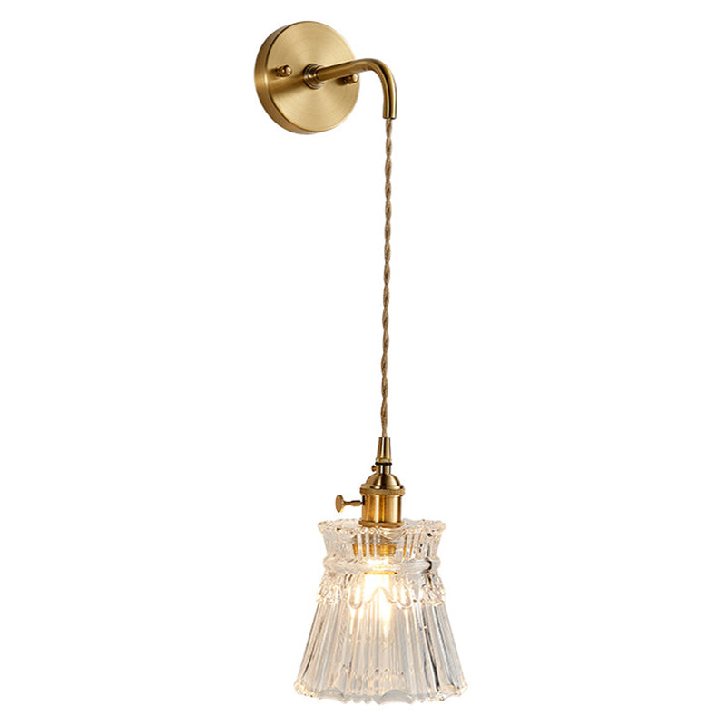 Contemporary Vanity Light Creative Glass Shade Wall Light Sconce for Washroom