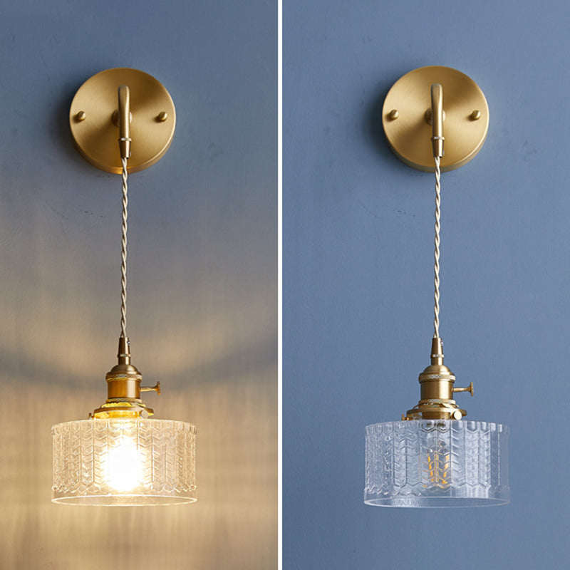 Contemporary Vanity Light Creative Glass Shade Wall Light Sconce for Washroom