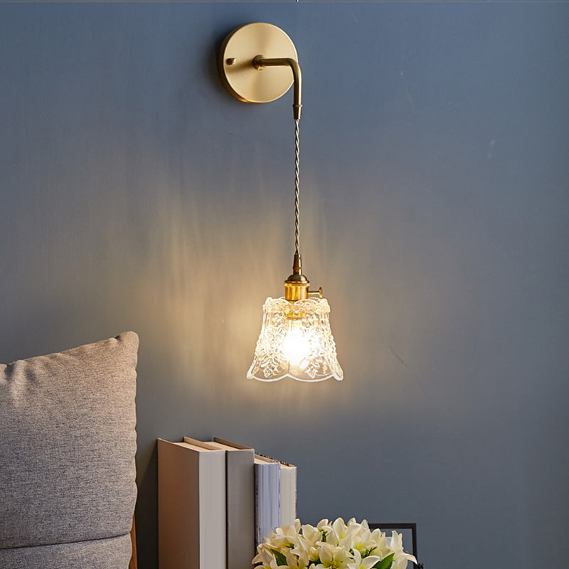 Contemporary Vanity Light Creative Glass Shade Wall Light Sconce for Washroom