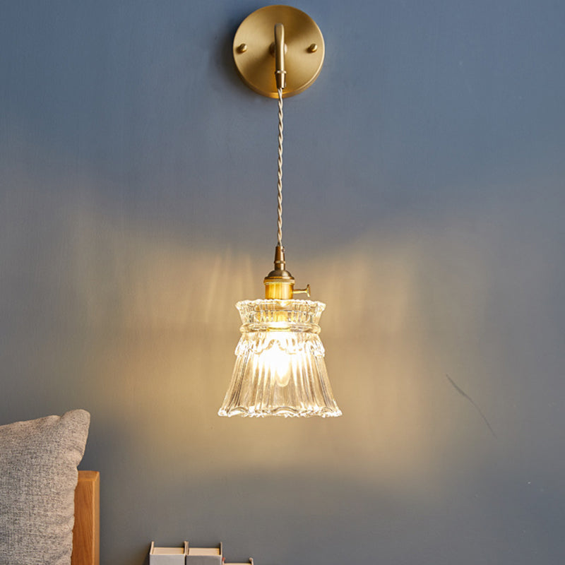 Contemporary Vanity Light Creative Glass Shade Wall Light Sconce for Washroom