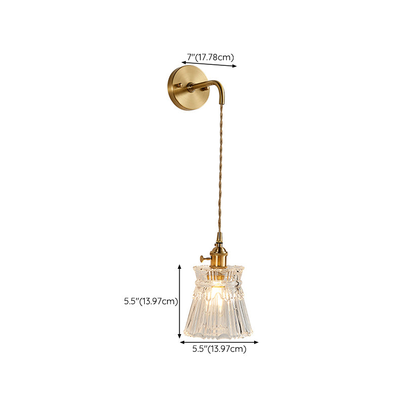 Contemporary Vanity Light Creative Glass Shade Wall Light Sconce for Washroom