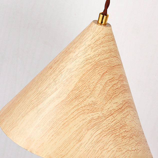 Cone Shape Wood Vanity Lamp Modern Style 1 Light Vanity Light Fixture