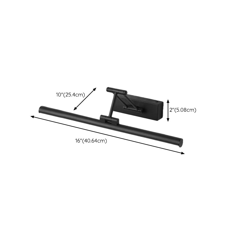 Modern Simple Metal Vanity Light Cylinder Shape Scalable Vanity Lamp for Shower Room