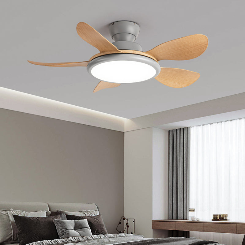 Fan Shape Metal Ceiling Fan Kid Style 1 Light Ceiling Mount Fans Fixtures