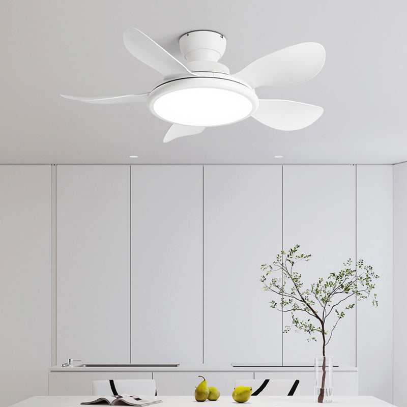 Fan Shape Metal Ceiling Fan Kid Style 1 Light Ceiling Mount Fans Fixtures