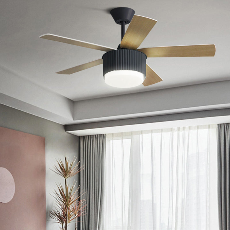 Metal Fan Shape Ceiling Fans Kid Style 1 Light Ceiling Mount Fan Fixture for Living Room