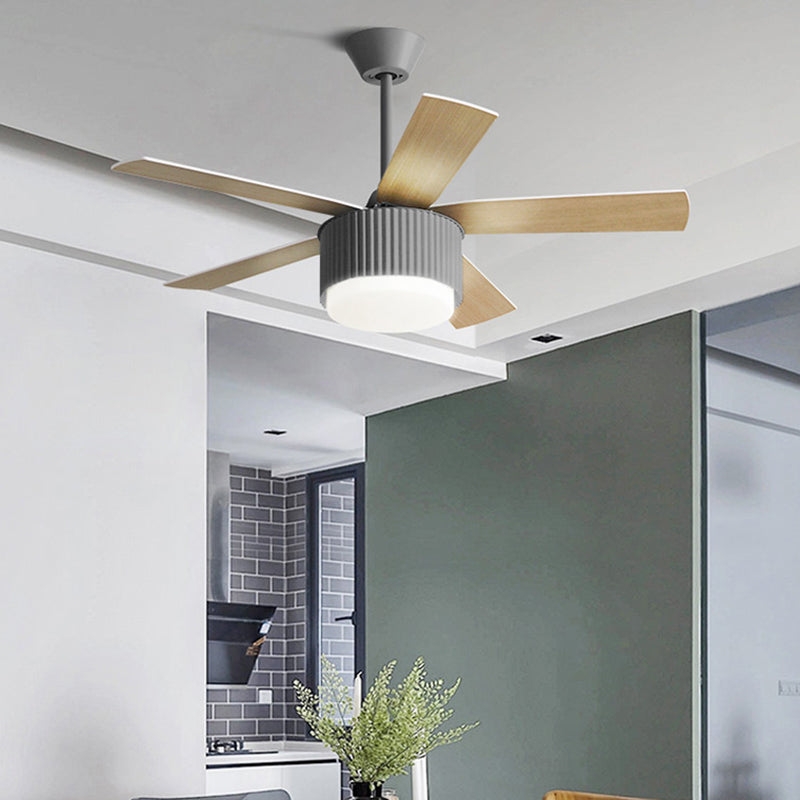 Metal Fan Shape Ceiling Fans Kid Style 1 Light Ceiling Mount Fan Fixture for Living Room
