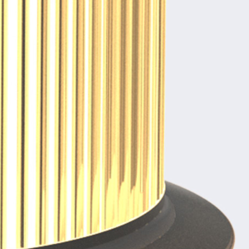 Drum Shape Solar Pillar Lamp Modern Waterproof Outdoor Lights