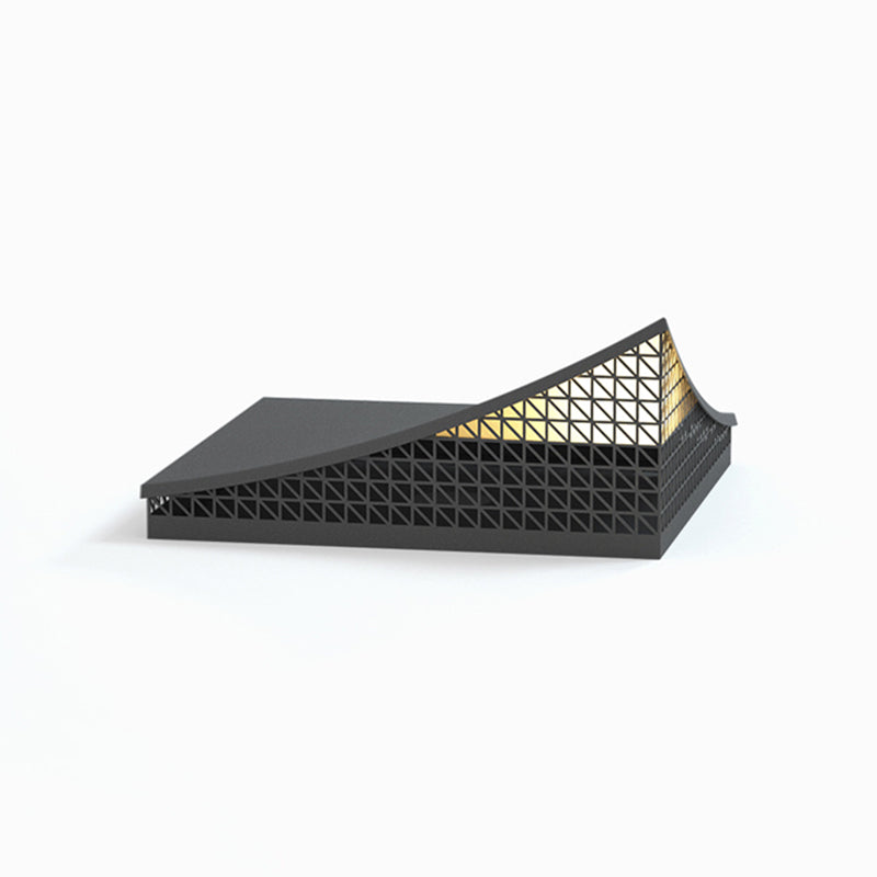 Black Solar Lawn Light Modern Outdoor Lighting for Courtyard