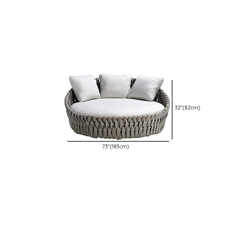 Contemporary Metal Outdoor Patio Fade Resistant Sofa Patio Sofa with Cushions