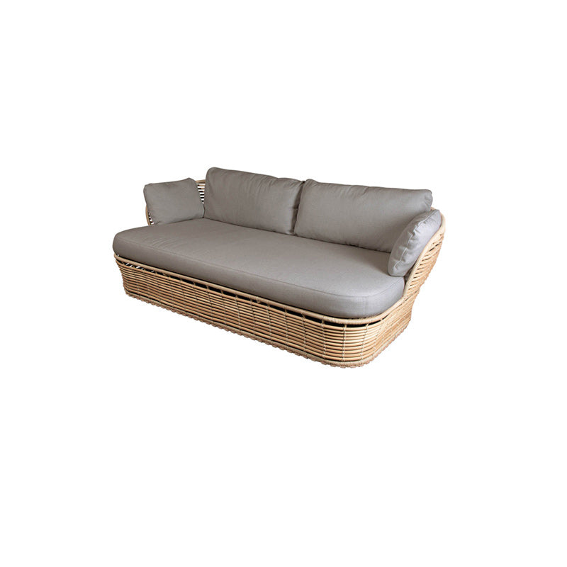 Modern Tropical Outdoor Patio Sofa Metal Water Resistant Patio Sofa with Cushions