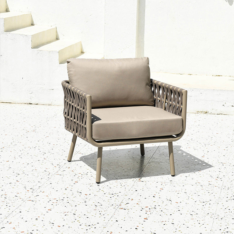 Minimalistic Metal Outdoor Patio Fade Resistant Sofa Patio Sofa with Cushions