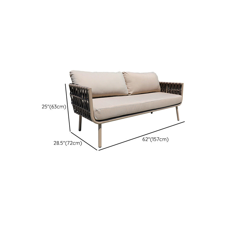 Minimalistic Metal Outdoor Patio Fade Resistant Sofa Patio Sofa with Cushions