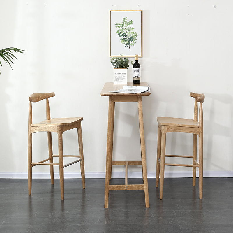 Solid Wood Counter Height Dining Table Modern Patio Bar Table