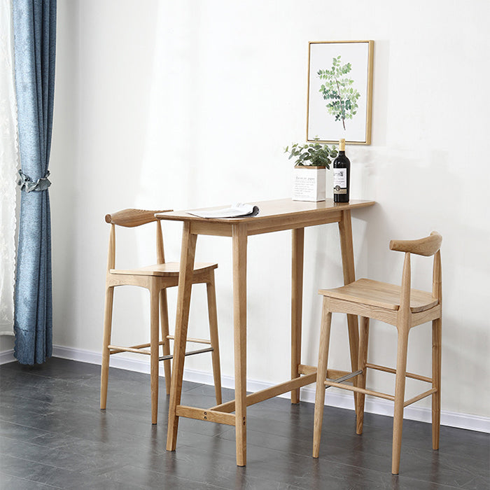 Solid Wood Counter Height Dining Table Modern Patio Bar Table