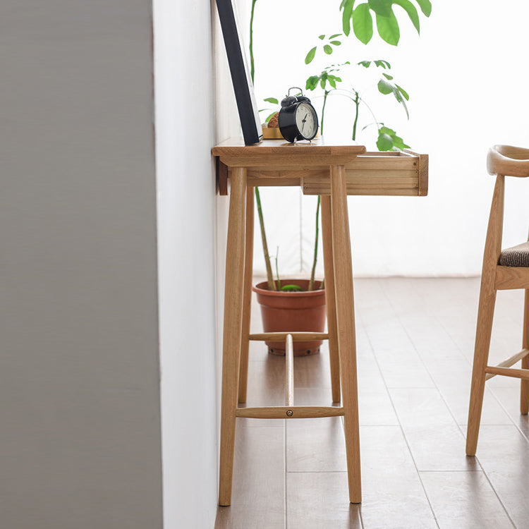 Modern Pub Height Dining Table Natural Oak Counter Height Table