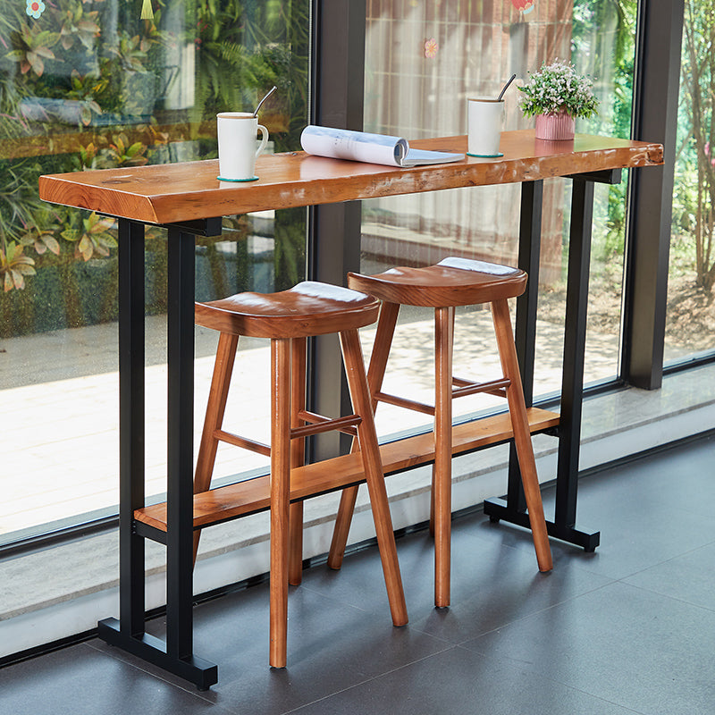 Rectangle Bar Height Pub Table Industrial Pub Height Dining Table