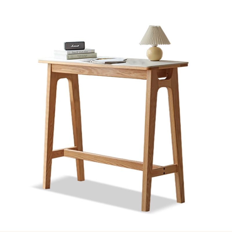Contemporary Trestle Bar Dining Table Solid Wood Bar Stool Table