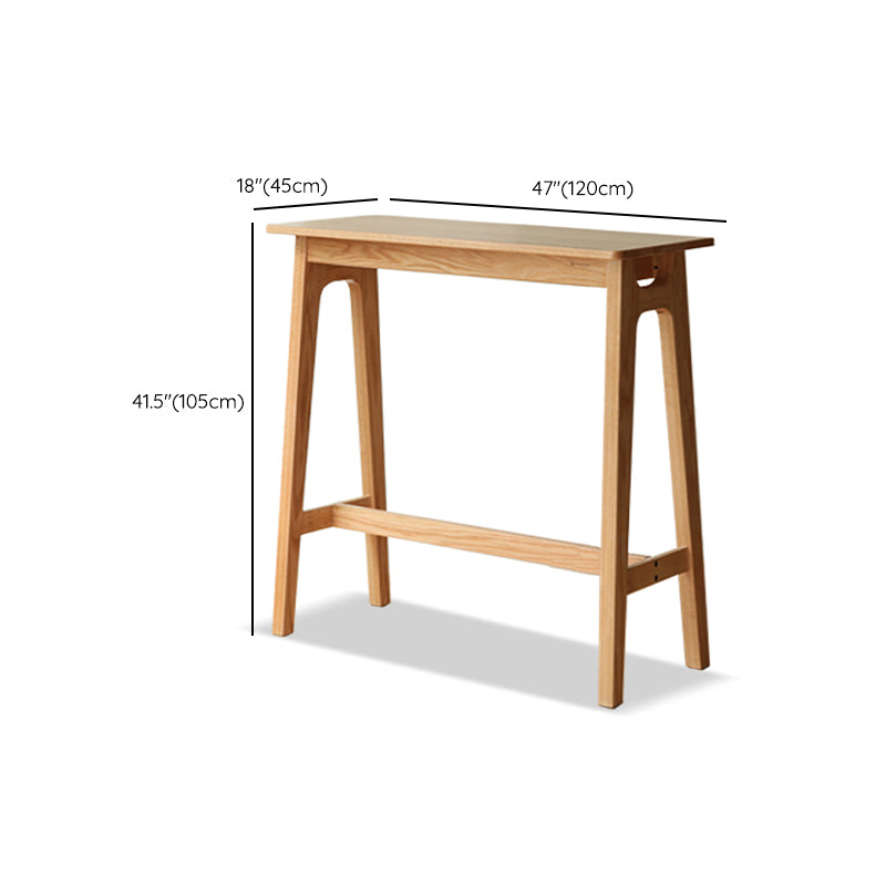 Contemporary Trestle Bar Dining Table Solid Wood Bar Stool Table