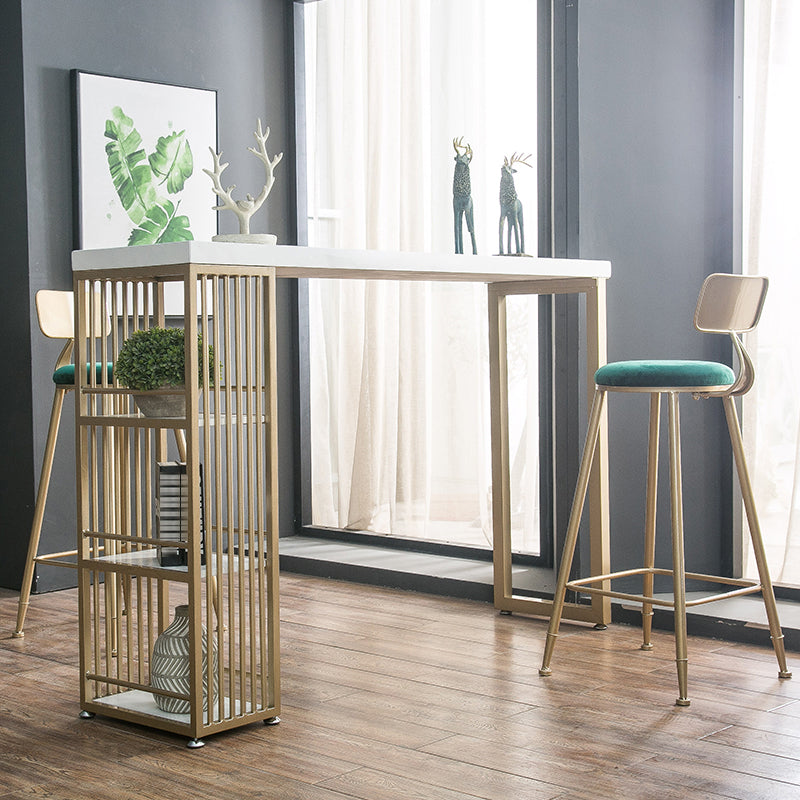 Solid Wood Counter Wine Table Rectangle Pub Height Dining Table