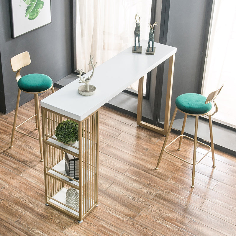 Solid Wood Counter Wine Table Rectangle Pub Height Dining Table