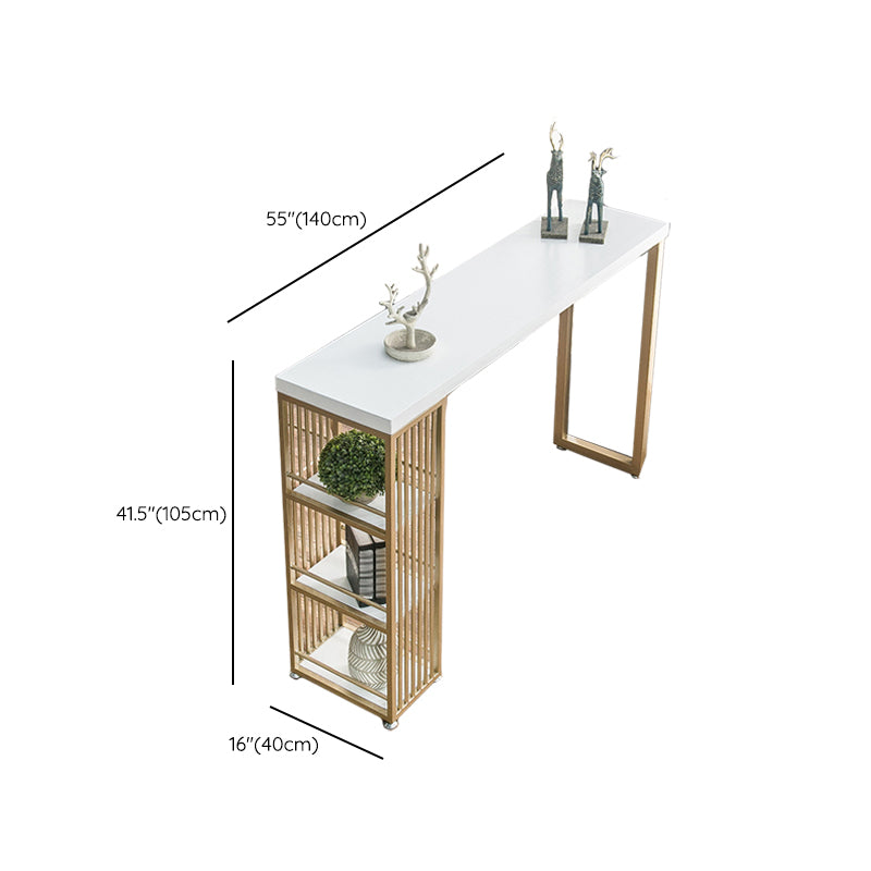 Solid Wood Counter Wine Table Rectangle Pub Height Dining Table