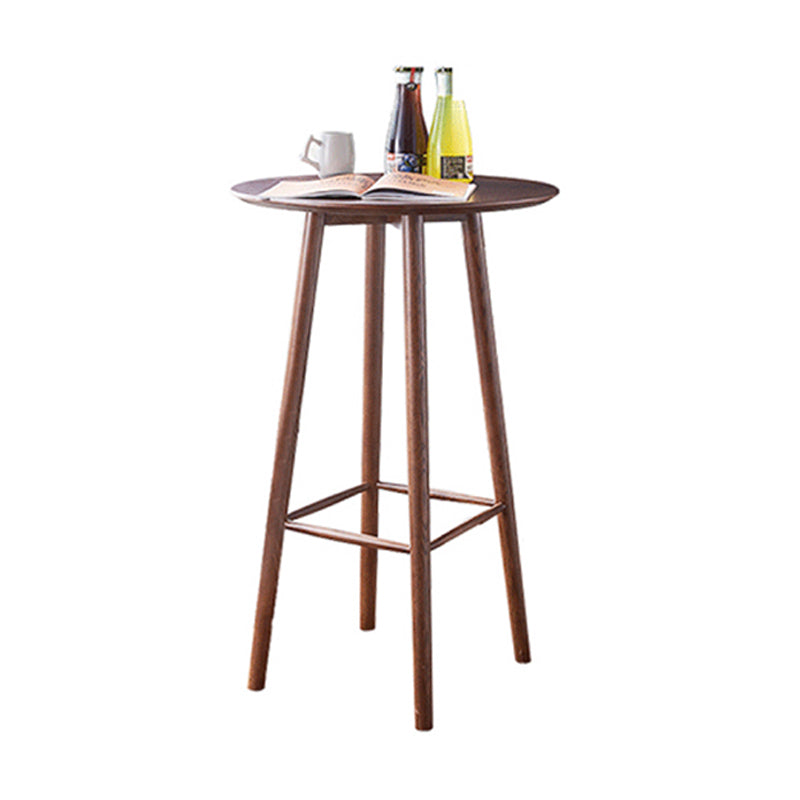 Indoor Contemporary Bar Dining Table Round Solid Wood Bar Table