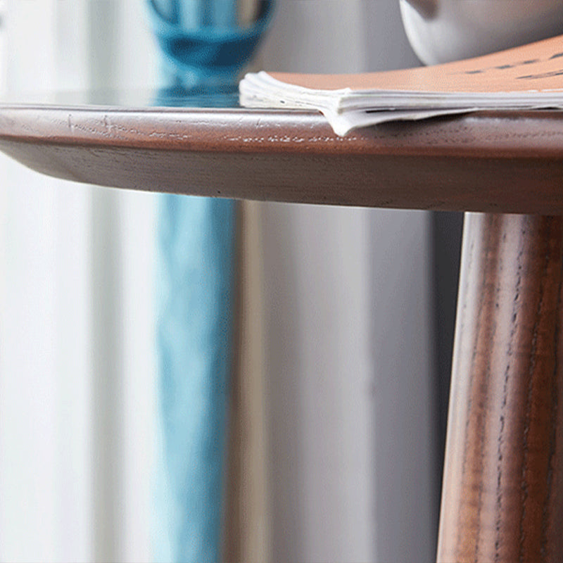 Indoor Contemporary Bar Dining Table Round Solid Wood Bar Table