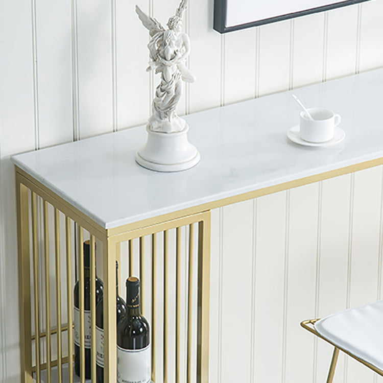 Glam Pub Height Dining Table Double Pedestal Counter Wine Table