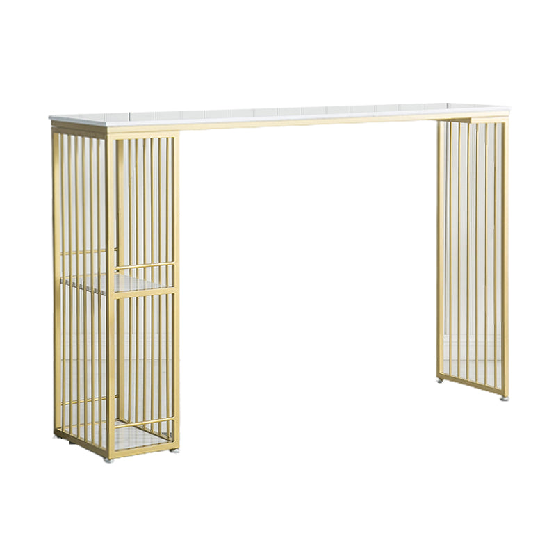 Glam Pub Height Dining Table Double Pedestal Counter Wine Table